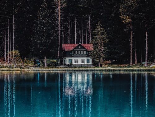 house near lake
