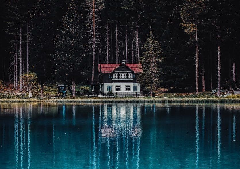 house near lake