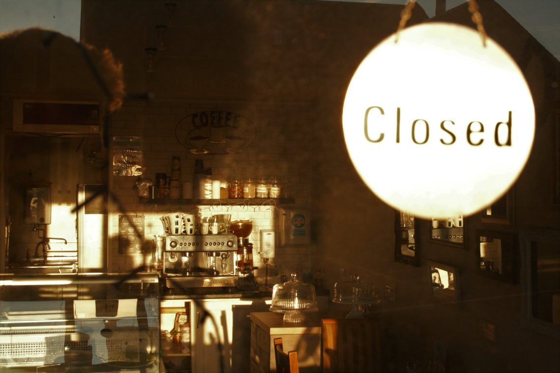 a close coffee shop
