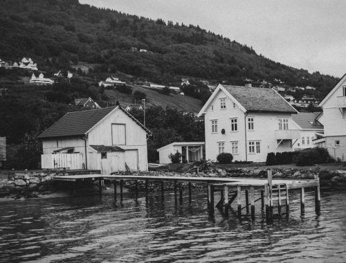 residential houses on river bank