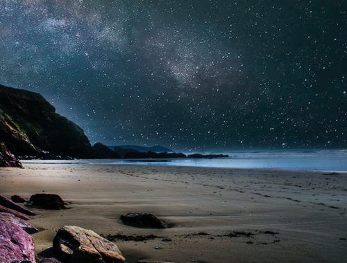seashore during nighttime