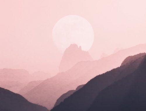 silhouette of mountain