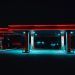 gasoline station during nighttime