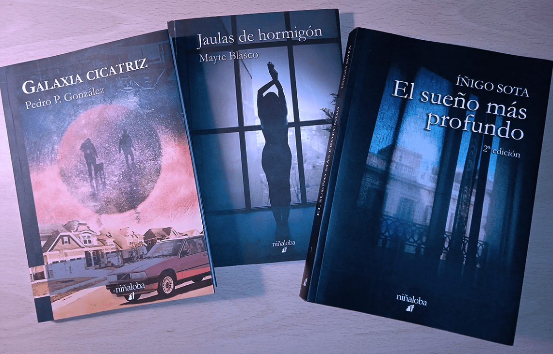 Jaulas de hormigón, de Mayte Blasco (2021); Galaxia cicatriz, de Pedro P. González (2021); y El sueño más profundo, de Íñigo Sota (2019).