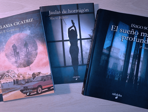 Jaulas de hormigón, de Mayte Blasco (2021); Galaxia cicatriz, de Pedro P. González (2021); y El sueño más profundo, de Íñigo Sota (2019).
