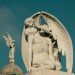 the kiss of death sculpture in poblenou cemetery in barcelona spain